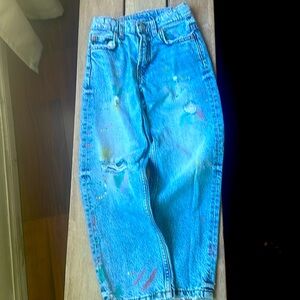 Zara denim girls jeans size 7- colored, straight leg